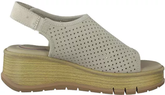 Tamaris Ανατομικές Καλοκαιρινές Γυναικείες Πλατφόρμες Taupe