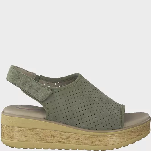 Tamaris Ανατομικές Καλοκαιρινές Γυναικείες Πλατφόρμες Sage