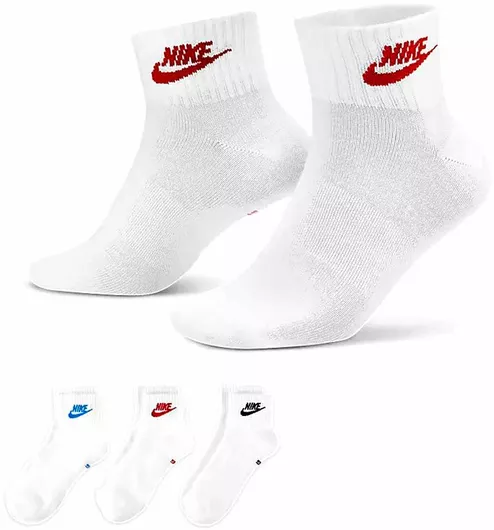 Nike Everyday Essential Αθλητικές Κάλτσες Λευκό 3 Ζεύγη