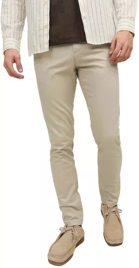 Jack & Jones Ανδρικό Παντελόνι Chino Ελαστικό σε Slim Εφαρμογή Oxford Tan