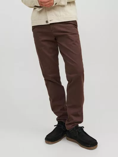 Jack & Jones Ανδρικό Παντελόνι Chino Ελαστικό σε Slim Εφαρμογή Seal Brown