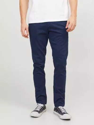 Jack & Jones Ανδρικό Παντελόνι Chino Ελαστικό σε Slim Εφαρμογή Navy