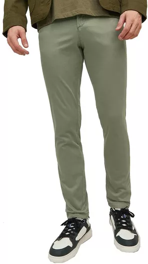 Jack & Jones Ανδρικό Παντελόνι Chino Ελαστικό σε Slim Εφαρμογή Deep Lichen Green