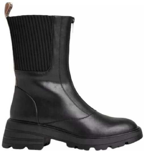 Pepe Jeans Soda Mask Γυναικεία Μποτάκια με Μεσαίο Τακούνι Μαύρο