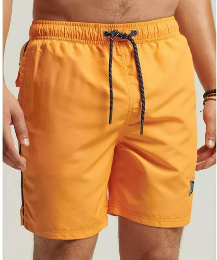Superdry Campus Varsity Ανδρικό Μαγιό Σορτς Πορτοκαλί