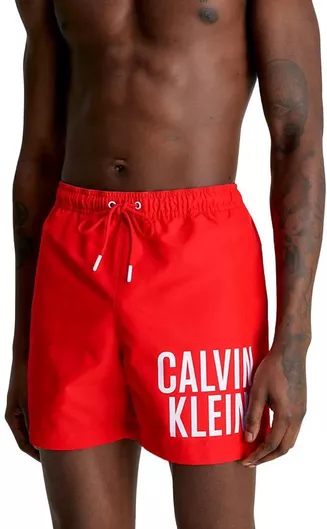 Calvin Klein Medium Drawstring Intense Ανδρικό Μαγιό Σορτς Κόκκινο