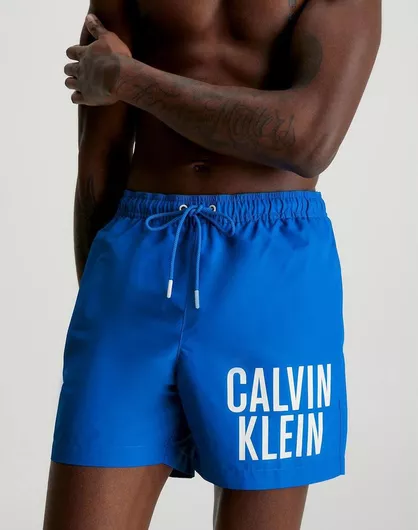 Calvin Klein Medium Drawstring Intense Ανδρικό Μαγιό Σορτς Γαλάζιο