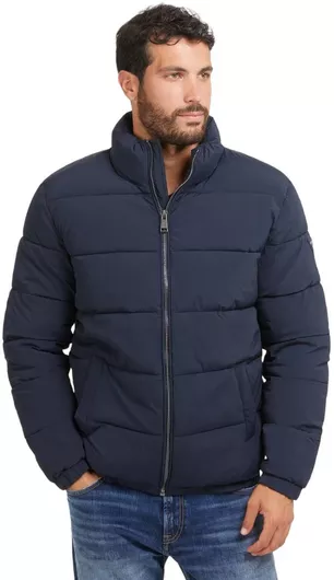 Guess Χειμωνιάτικο Μπουφάν Puffer Μπλε
