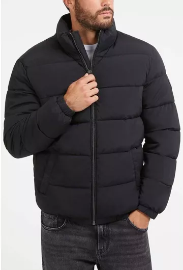 Guess Χειμωνιάτικο Μπουφάν Μαύρο