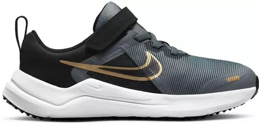Nike Downshifter 12 Αδιάβροχα Αθλητικά Παιδικά Παπούτσια Running με Σκρατς Cool Grey / Black