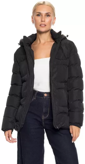 Splendid Κοντό Γυναικείο Μπουφάν για Χειμώνα Μαύρο