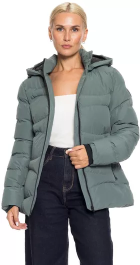 Splendid Κοντό Γυναικείο Μπουφάν για Χειμώνα Πράσινο