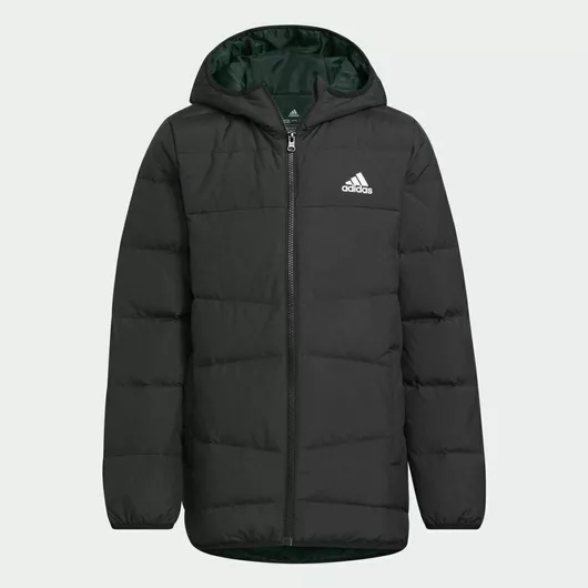 adidas Παιδικό Αθλητικό Μπουφάν Κοντό με Κουκούλα Μαύρο Frosty