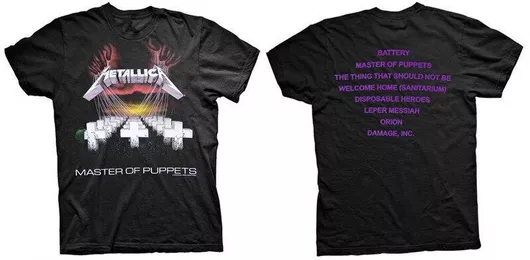 Rock Off T-shirt Metallica Μαύρο Βαμβακερό