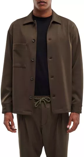 Royal Overshirt Μακρυμάνικo Πουκάμισο Λαδί