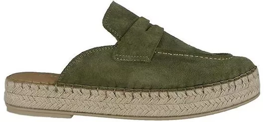 Ragazza Flat Δερμάτινα Mules Πράσινο