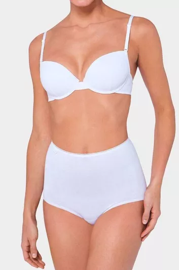 Sloggi 24/7 Βαμβακερό Ψηλόμεσο Γυναικείο Slip Λευκό