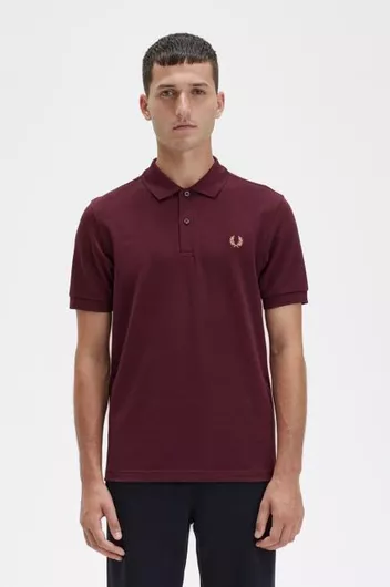 Fred Perry Polo Μπλούζα Κοντομάνικη Μπορντό