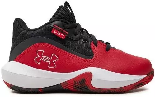 Under Armour Lockdown 7 Αθλητικά Παιδικά Παπούτσια Μπάσκετ με Κορδόνια Κόκκινο