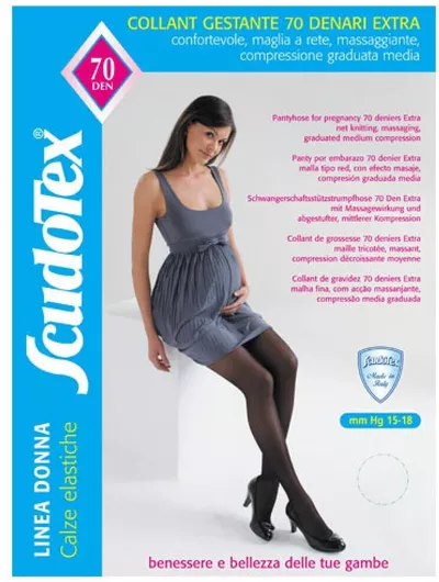 Scudotex Μαύρο Καλσόν Εγκυμοσύνης