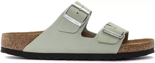 Birkenstock Arizona Δερμάτινα Γυναικεία Σανδάλια Ανατομικά Πράσινο Narrow Fit