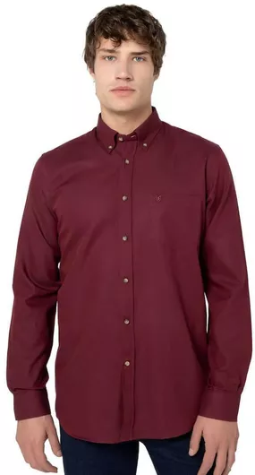 The Bostonians Μακρυμάνικo Βαμβακερό Πουκάμισο σε Κανονική Γραμμή ΜΠΟΡΝΤΟ