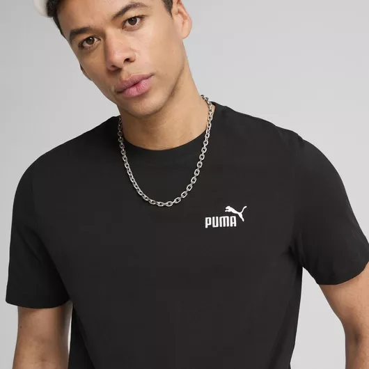 Puma Ess Small No 1 T-shirt Μαύρο