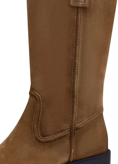 Tamaris Δερμάτινες Γυναικείες Μπότες Καφέ