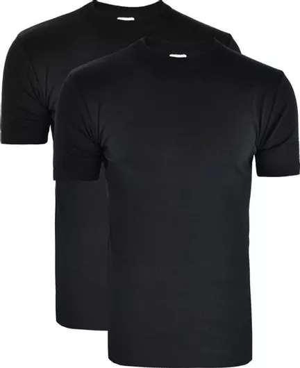 Palco 6/601 Ανδρικές Φανέλες Κοντομάνικες Μαύρο 2Pack