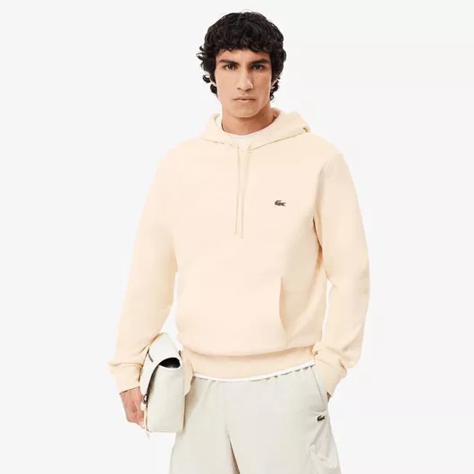 Lacoste Φούτερ με Κουκούλα Ecru