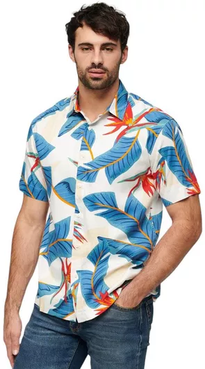 Superdry Ovin Hawaiian Κοντομάνικο Πουκάμισο σε Κανονική Γραμμή Multi