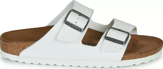 Birkenstock Arizona Birko-Flor Γυναικεία Σανδάλια Ανατομικά Λευκό Narrow Fit