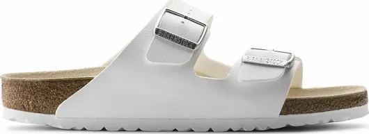 Birkenstock Arizona Birko-Flor Γυναικεία Ανατομικά Σανδάλια Narrow Fit Λευκό