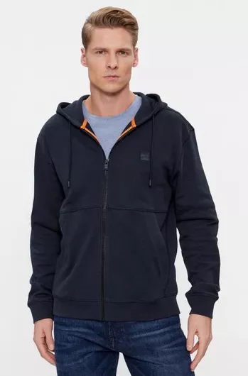Hugo Boss Φούτερ με Κουκούλα Navy Μπλε