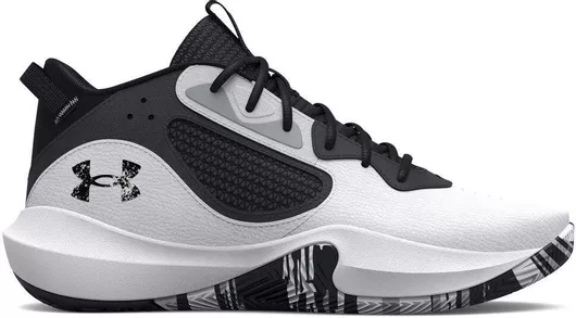 Under Armour Lockdown 6 Χαμηλά Μπασκετικά Παπούτσια White / Jet Gray / Black