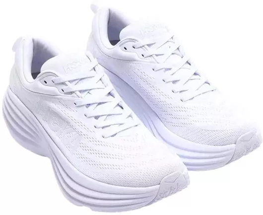 Hoka Bondi 8 Ανδρικά Αθλητικά Παπούτσια Running Λευκό