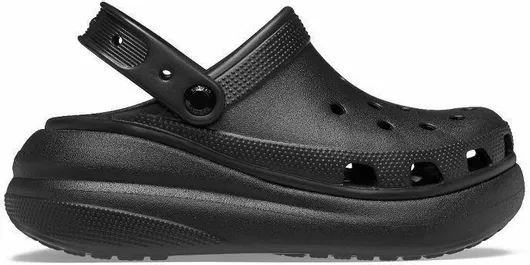 Crocs Classic Crush Ανατομικά Σαμπό Μαύρο