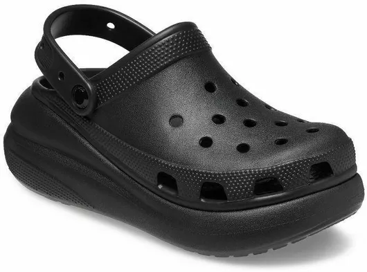 Crocs Classic Crush Ανατομικά Σαμπό Μαύρο