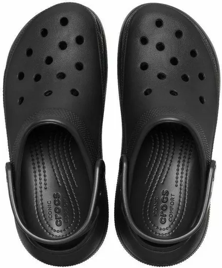 Crocs Classic Crush Ανατομικά Σαμπό Μαύρο