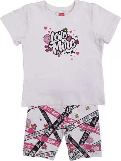 Joyce Παιδικό Σετ με Σορτς Καλοκαιρινό 2τμχ Pink More