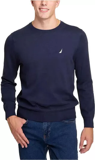 Ανδρική Μπλούζα Nautica Βαμβακερή Μακρυμάνικη Navy Μπλε