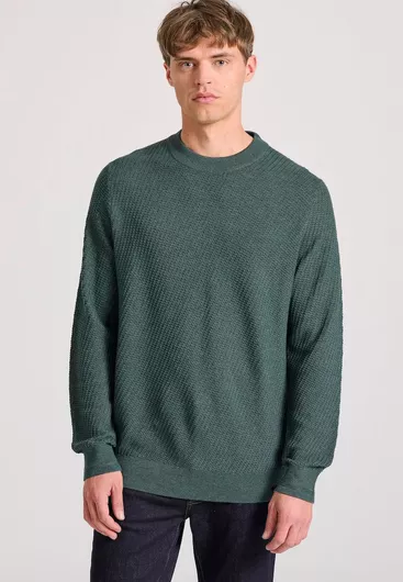 Ανδρικό Πουλόβερ Funky Buddha FBM010-020-09 Βαμβακερό Πράσινο