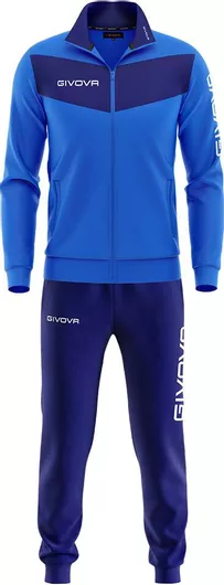 Givova Visa Σετ Φόρμας Γυαλιστερό με Λάστιχο Μπλε