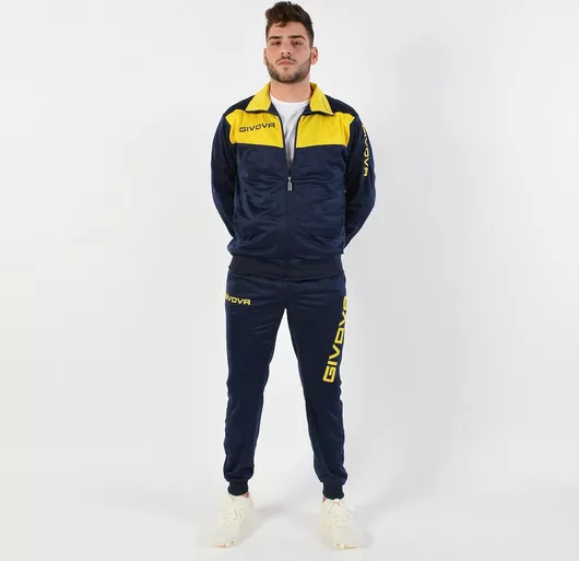 Givova Visa Ποδοσφαιρικό Σετ Φόρμας Γυαλιστερό με Λάστιχο Μπλε