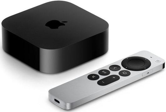 Apple TV Box TV 4K MN893FD/A 4K UHD με WiFi & 128GB Αποθηκευτικό Χώρο με Λειτουργικό tvOS & Siri