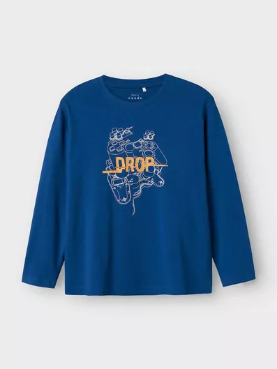 Name It Παιδική Μακρυμάνικη Μπλούζα Indigo