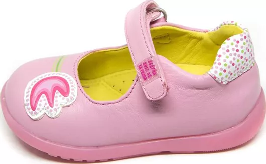 Agatha Ruiz De La Prada Παιδικές Μπαλαρίνες με Σκρατς Δερμάτινες Ροζ