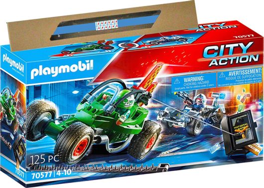 Παιχνιδολαμπάδα Playmobil City Action Αστυνομική Καταδίωξη GoKart για 4+ Ετών