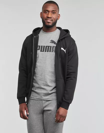 Puma Essentials Φούτερ με Κουκούλα Μαύρο