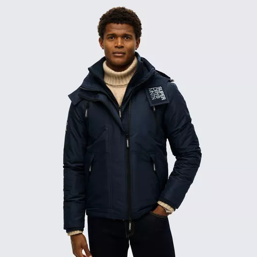 Superdry Μπουφάν Αντιανεμικό Navy Μπλε